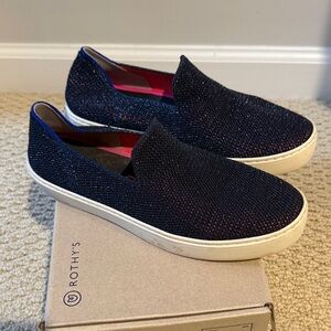 Rothy's Navy Blue Slip-On Sneakers
